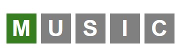 M is in the target word and in the correct spot - showing as green